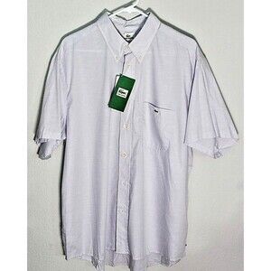 Lacoste Casual Easy Care Button Up Shirt Sz XXL [45] Vingate New W Tags Lavendar